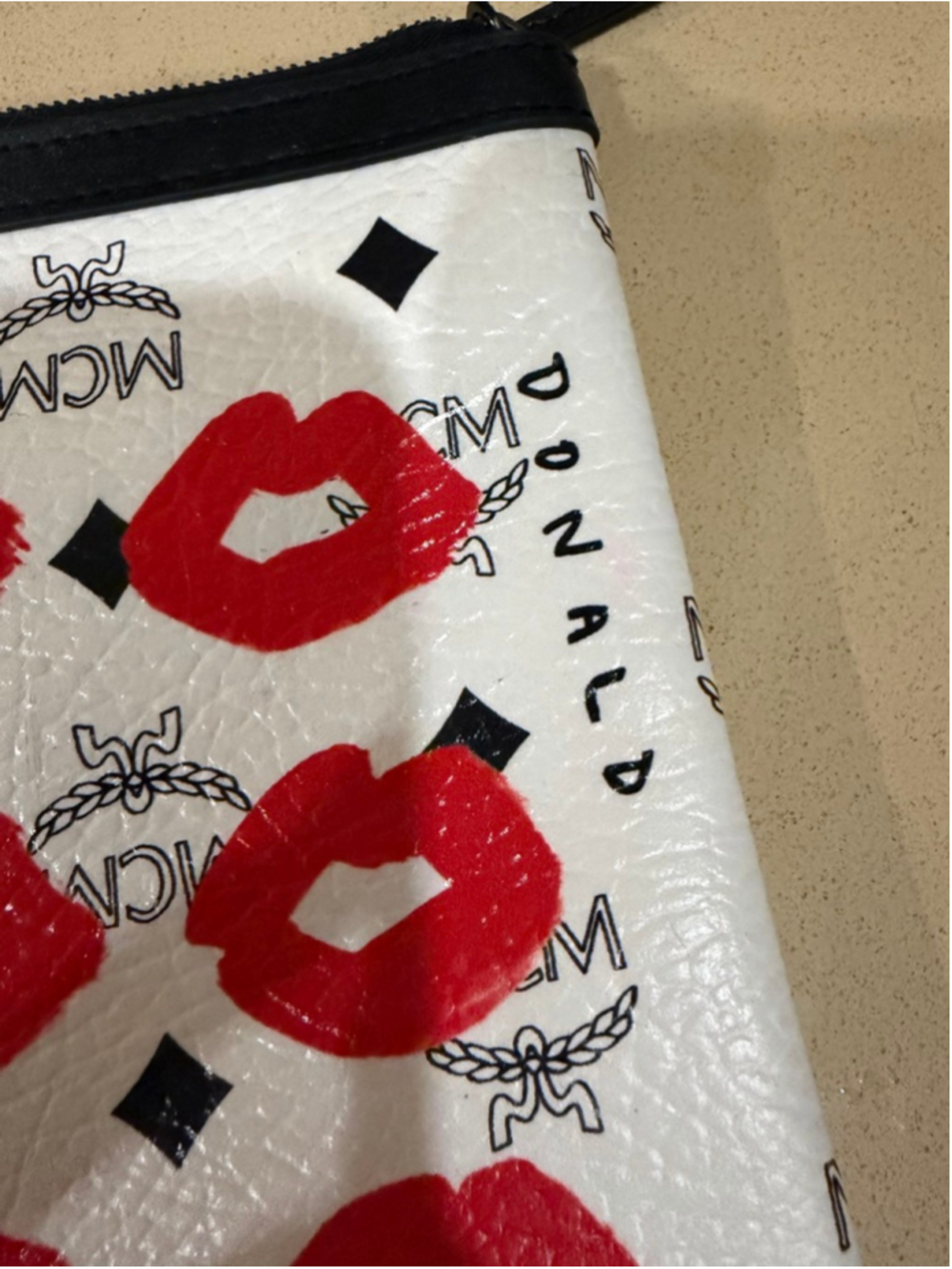 MCM Visetos X Vogue Korea Pouch in White and Multicolor - Lip Clutch - Picture 6 of 7